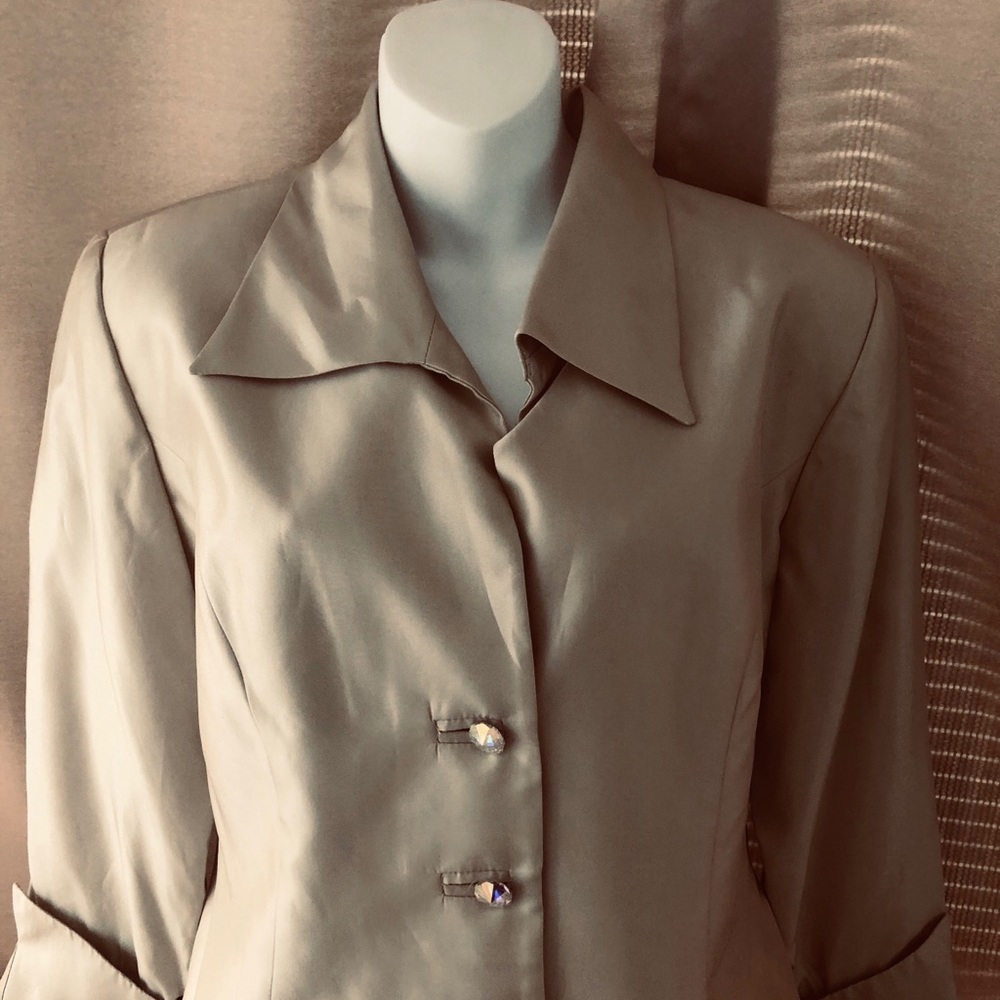 JS Collection Champagne Color  Dinner  Blazer - Picture 8 of 8